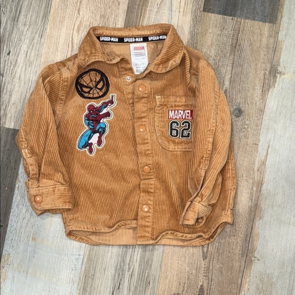 Marvel Corduroy Jacket with Spider-Man Patches 3T